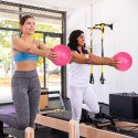 Mini piłka gimnastyczna do pilates rehabilitacyjna 25cm, kolor różowy, REBEL ACTIVE