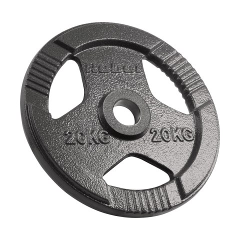 Obciążenie żeliwne olimpijskie 20kg, otwór 51mm, talerz z uchwytami, REBEL ACTIVE