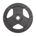 Obciążenie żeliwne olimpijskie 20kg, otwór 51mm, talerz z uchwytami, REBEL ACTIVE