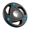 Obciążenie żeliwne olimpijskie gumowane zestaw 30kg ( 8x1.25kg + 4x2.5kg + 2x5kg ), otwór 51mm , REBEL ACTIVE