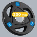 Obciążenie żeliwne olimpijskie gumowane zestaw 4x2.5kg, otwór 51mm , REBEL ACTIVE