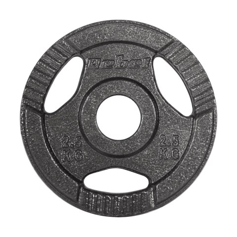 Obciążenie żeliwne olimpijskie zestaw 4x2.5kg, otwór 51mm, talerz z uchwytami, REBEL ACTIVE