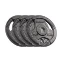 Obciążenie żeliwne olimpijskie zestaw 4x5kg, otwór 51mm, talerz z uchwytami, REBEL ACTIVE