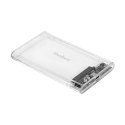 Obudowa dysku 2,5" SATA USB C 3.1 Rebel przeźroczysta