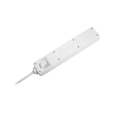 Przedłużacz 5 gniazd 1,5m typu niemieckiego z przełącznikiem (3x1,0mm) Rebel biały