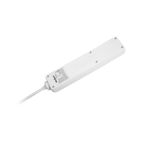 Przedłużacz 5 gniazd 3m typu francuskiego bez przełącznika (3x1,5mm) Rebel biały