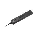 Przedłużacz 5 gniazd 3m typu francuskiego z przełącznikiem (3x1,5mm) Rebel czarny
