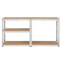 Regał metalowy magazynowy 180x90x40 srebrny Rebel