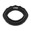 Silikonowy ściskacz do rąk do rehabilitacji rąk, 0 - 27 kg , czarny , REBEL ACTIVE