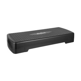 Step do aerobiku i ćwiczeń fitness, 2 stopnie, 68cm, czarny, REBEL ACTIVE