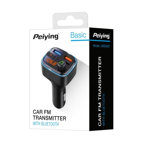 Transmiter samochodowy FM z funkcją bluetooth (2x USB + USB-C)