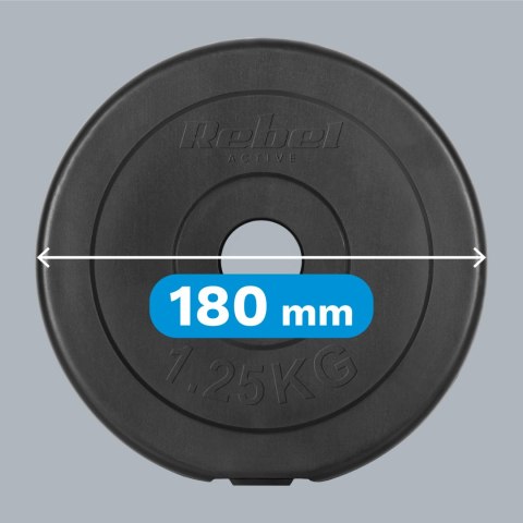 Obciążenie bitumiczne zestaw 4x1.25kg, otwór 31mm, talerz klasyczny, REBEL ACTIVE