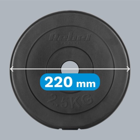Obciążenie bitumiczne zestaw 4x2.5kg, otwór 31mm, talerz klasyczny, REBEL ACTIVE