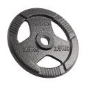 Obciążenie żeliwne olimpijskie 25kg, otwór 51mm, talerz z uchwytami, REBEL ACTIVE