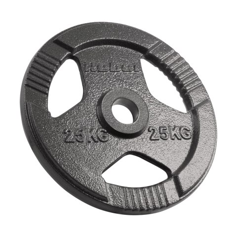 Obciążenie żeliwne olimpijskie 25kg, otwór 51mm, talerz z uchwytami, REBEL ACTIVE