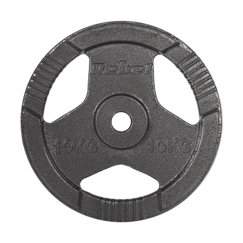 Obciążenie żeliwne zestaw 2x10kg, otwór 31mm, talerz z uchwytami, REBEL ACTIVE