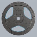 Obciążenie żeliwne zestaw 2x10kg, otwór 31mm, talerz z uchwytami, REBEL ACTIVE