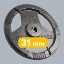 Obciążenie żeliwne zestaw 2x10kg, otwór 31mm, talerz z uchwytami, REBEL ACTIVE