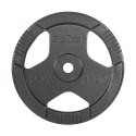Obciążenie żeliwne zestaw 2x15kg, otwór 31mm, talerz z uchwytami, REBEL ACTIVE