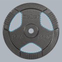 Obciążenie żeliwne zestaw 2x15kg, otwór 31mm, talerz z uchwytami, REBEL ACTIVE