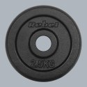 Obciążenie żeliwne zestaw 4x2.5kg, otwór 31mm, talerz klasyczny, REBEL ACTIVE
