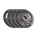 Obciążenie żeliwne zestaw 4x2.5kg, otwór 31mm, talerz z uchwytami, REBEL ACTIVE