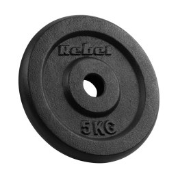 Obciążenie żeliwne zestaw 4x5kg, otwór 31mm, talerz klasyczny, REBEL ACTIVE