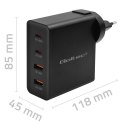 Qoltec Ładowarka GaN POWER PRO | 2xUSB-C | 2xUSB | 130W | 5-20V | 1.5-3.25A | PD | Czarna