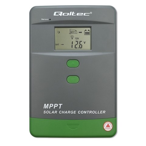Qoltec Solarny regulator ładowania MPPT z czujnikiem temperatury 80A |12V / 24V / 36V / 48V | LCD | Bluetooth | APP | GEL | LiFe