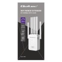Qoltec Wzmacniacz sygnału WiFi 6 | Repeater | Access Point | AX1200 Mb/s | 6 Anten | 2x RJ45 | 128MB