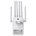 Qoltec Wzmacniacz sygnału WiFi | Repeater | Access Point | N300Mb/s | 6 anten | 2x RJ45