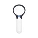 Lupa ręczna podświetlana Lupa ręczna LR-4 75mm, 3x 22mm, 45x z podświetleniem LED /312774/