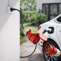 Qoltec Adapter siłowy do ładowarek EV | gniazdo CEE 16A 5P 400V na SCHUKO 230V | max 16A | 3.5 kW