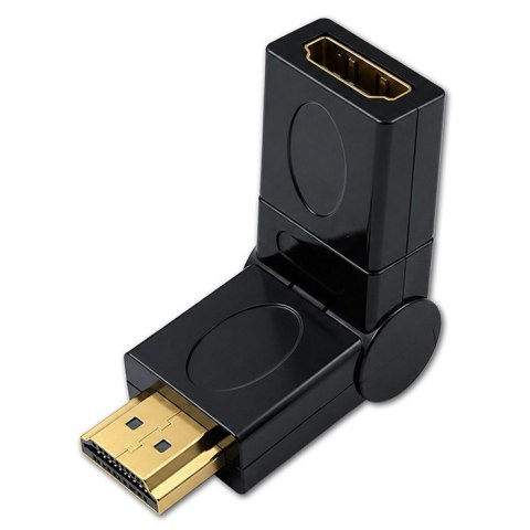 Qoltec Adapter HDMI A męski | HDMI A żeński | kątowy | obrotowy