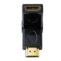Qoltec Adapter HDMI A męski | HDMI A żeński | kątowy | obrotowy