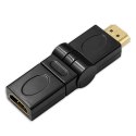 Qoltec Adapter HDMI A męski | HDMI A żeński | kątowy | obrotowy