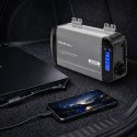 Qoltec Przetwornica napięcia Pure Sine Wave | 12V na 230V | 1000/2000W | LCD | USB | USB-C | Kompatybilna z LiFePO4 GEL AGM