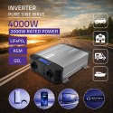 Qoltec Przetwornica napięcia Pure Sine Wave | 12V na 230V | 2000/4000W | LCD | USB | USB-C | Kompatybilna z LiFePO4 GEL AGM