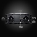 Qoltec Przetwornica napięcia Pure Sine Wave | 12V na 230V | 2000/4000W | LCD | USB | USB-C | Kompatybilna z LiFePO4 GEL AGM