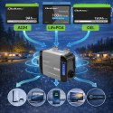 Qoltec Przetwornica napięcia Pure Sine Wave | 12V na 230V | 300/600W | LCD | USB | USB-C | Kompatybilna z LiFePO4 GEL AGM