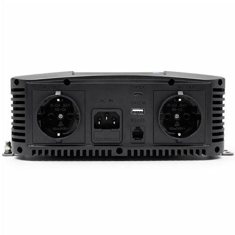 Qoltec Przetwornica napięcia Pure Sine Wave z UPS | 12V na 230V | 2000/4000W | LCD | USB | USB-C | Kompatybilna z LiFePO4 GEL AG