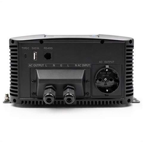 Qoltec Przetwornica napięcia Pure Sine Wave z UPS | 12V na 230V | 3000/6000W | LCD | USB | USB-C | Kompatybilna z LiFePO4 GEL AG