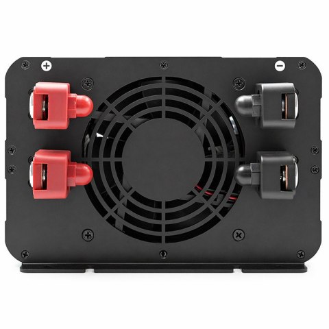 Qoltec Przetwornica napięcia Pure Sine Wave z UPS | 12V na 230V | 4000/8000W | USB | Kompatybilna z LiFePO4 GEL AGM