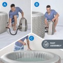 Spa ogrodowe, jacuzzi pompowane AVENLI NICE 6 osobowe 204x70 silver
