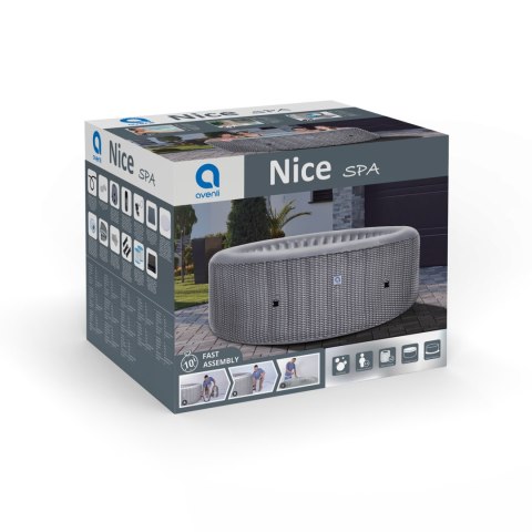 Spa ogrodowe, jacuzzi pompowane AVENLI NICE 6 osobowe 204x70 silver
