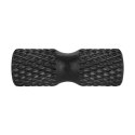 Wałek do masażu z wypustkami, roller 15x42cm, kolor czarny, materiał EPP, REBEL ACTIVE