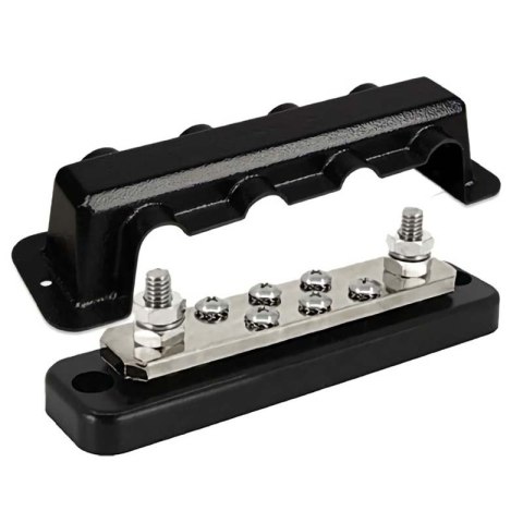 Busbar 250A 2P, 6 śrub + osłona, DC M8 | Victron