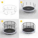 Trampolina Rebel Active PRO 10ft/305 cm, siatka, drabinka