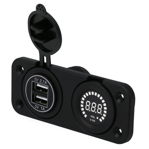 Ładowarka USB Solvian Dual Port 3.1A LED