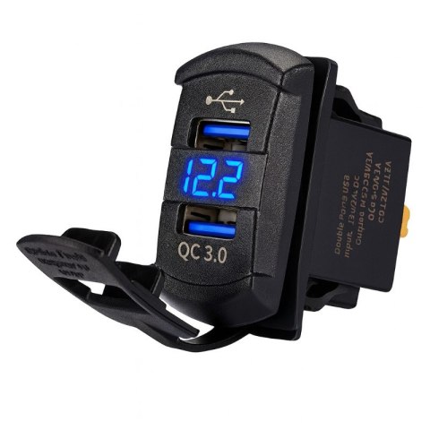 Ładowarka USB Solvian Dual Port USB LED QC3